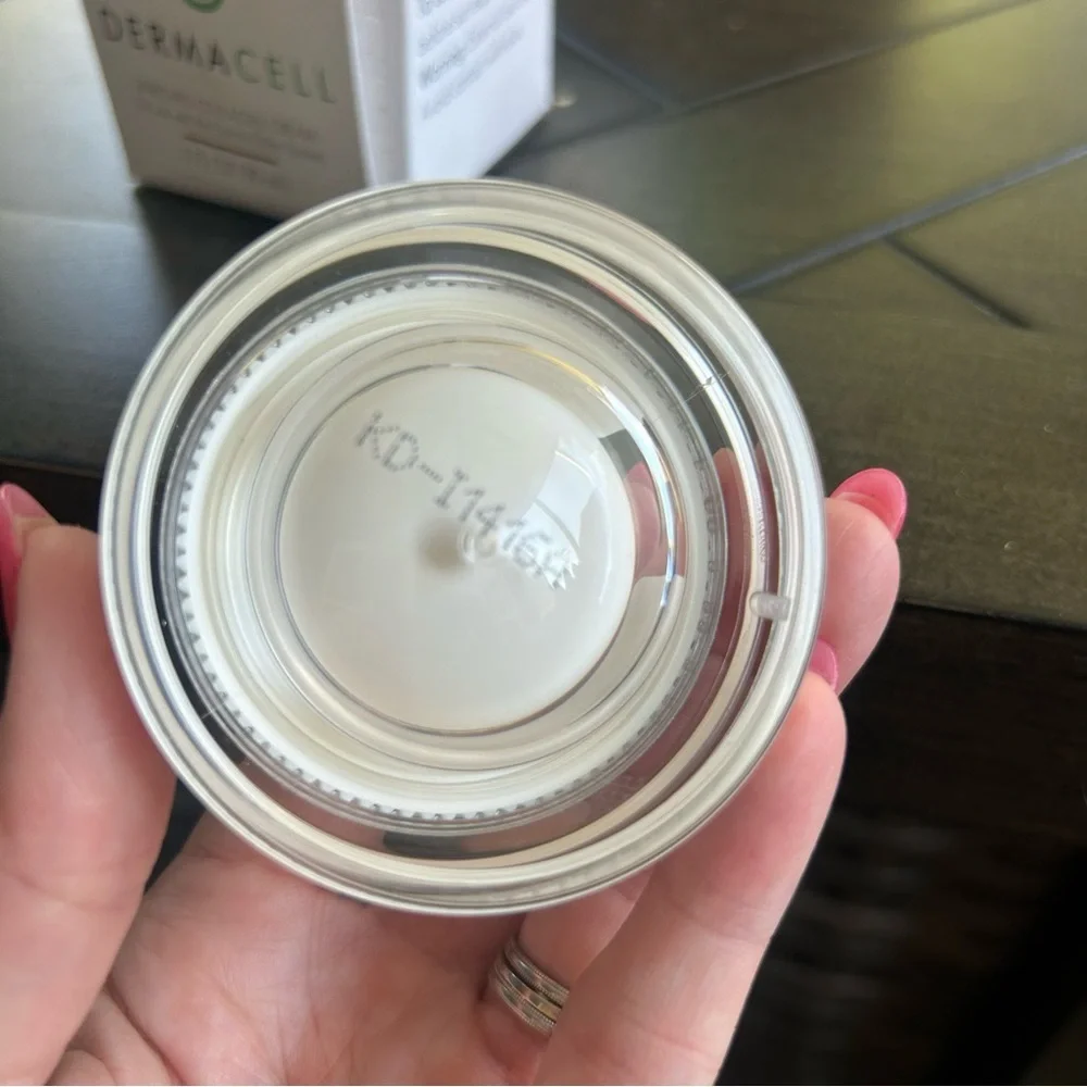 Dermacell New enriched collagen cream for face 1 ounce jar with box, open box